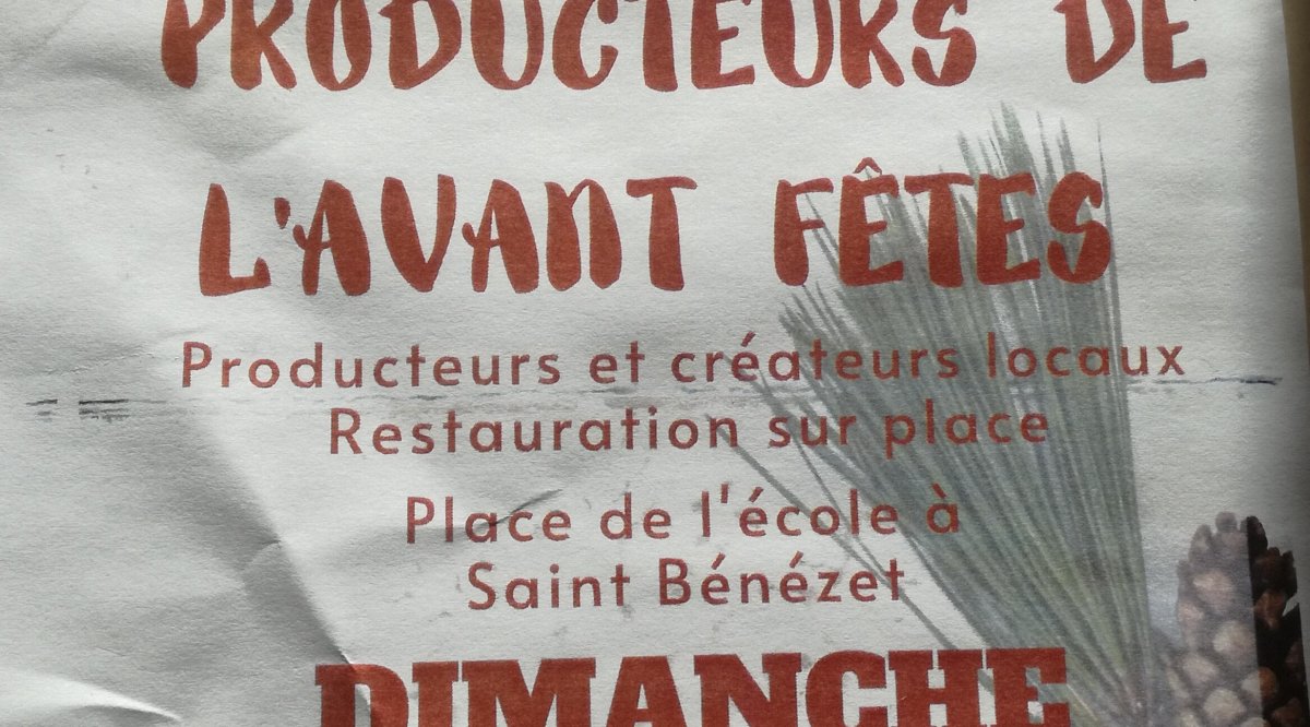 LE MARCHE DES PRODUCTEURS D'AVANT FËTES LE MARCHE DES PRODUCTEURS D'AVANT FËTES